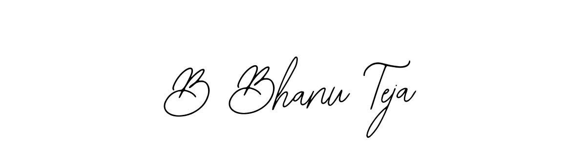 The best way (Bearetta-2O07w) to make a short signature is to pick only two or three words in your name. The name B Bhanu Teja include a total of six letters. For converting this name. B Bhanu Teja signature style 12 images and pictures png