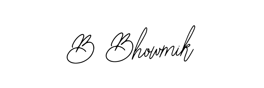 Create a beautiful signature design for name B Bhowmik. With this signature (Bearetta-2O07w) fonts, you can make a handwritten signature for free. B Bhowmik signature style 12 images and pictures png