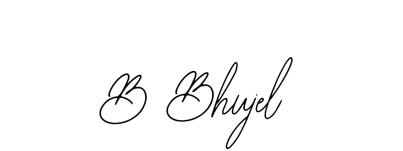 You should practise on your own different ways (Bearetta-2O07w) to write your name (B Bhujel) in signature. don't let someone else do it for you. B Bhujel signature style 12 images and pictures png