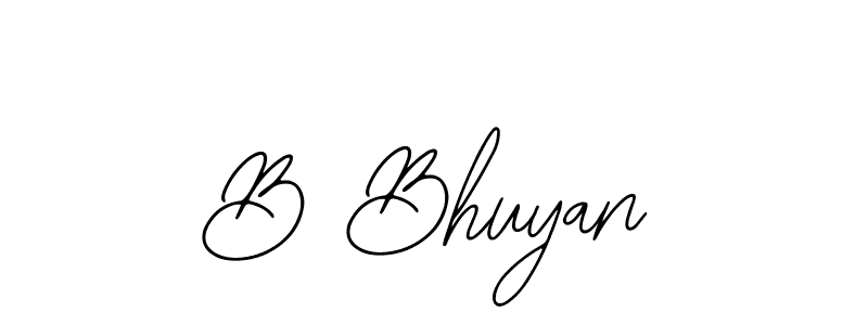 Design your own signature with our free online signature maker. With this signature software, you can create a handwritten (Bearetta-2O07w) signature for name B Bhuyan. B Bhuyan signature style 12 images and pictures png