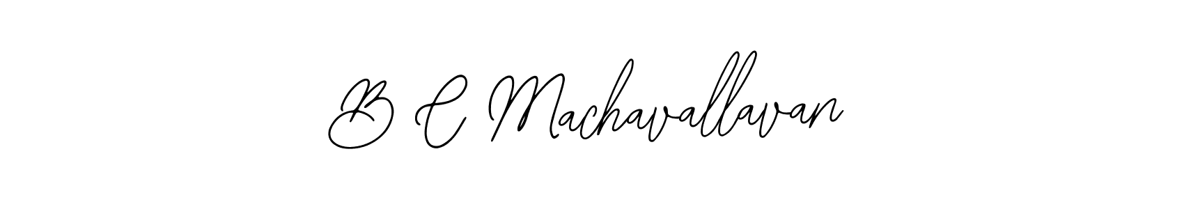 The best way (Bearetta-2O07w) to make a short signature is to pick only two or three words in your name. The name B C Machavallavan include a total of six letters. For converting this name. B C Machavallavan signature style 12 images and pictures png