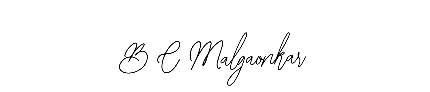 Make a beautiful signature design for name B C Malgaonkar. With this signature (Bearetta-2O07w) style, you can create a handwritten signature for free. B C Malgaonkar signature style 12 images and pictures png