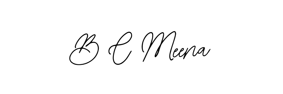 The best way (Bearetta-2O07w) to make a short signature is to pick only two or three words in your name. The name B C Meena include a total of six letters. For converting this name. B C Meena signature style 12 images and pictures png