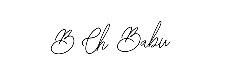 The best way (Bearetta-2O07w) to make a short signature is to pick only two or three words in your name. The name B Ch Babu include a total of six letters. For converting this name. B Ch Babu signature style 12 images and pictures png