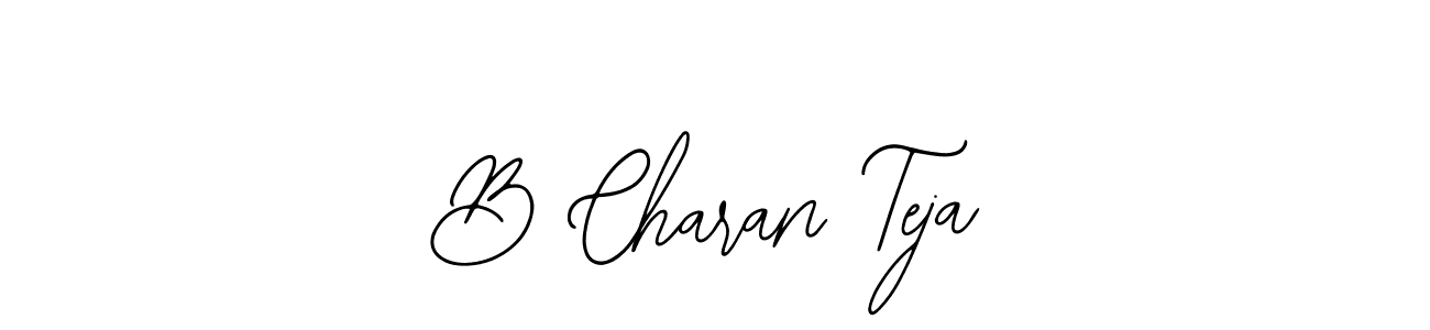 Make a beautiful signature design for name B Charan Teja. With this signature (Bearetta-2O07w) style, you can create a handwritten signature for free. B Charan Teja signature style 12 images and pictures png