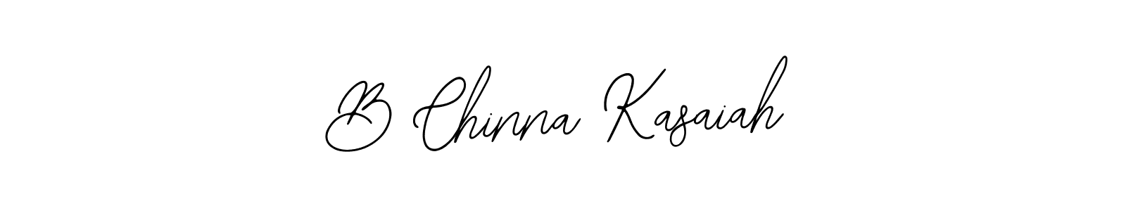 How to make B Chinna Kasaiah name signature. Use Bearetta-2O07w style for creating short signs online. This is the latest handwritten sign. B Chinna Kasaiah signature style 12 images and pictures png