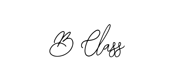 Design your own signature with our free online signature maker. With this signature software, you can create a handwritten (Bearetta-2O07w) signature for name B Class. B Class signature style 12 images and pictures png
