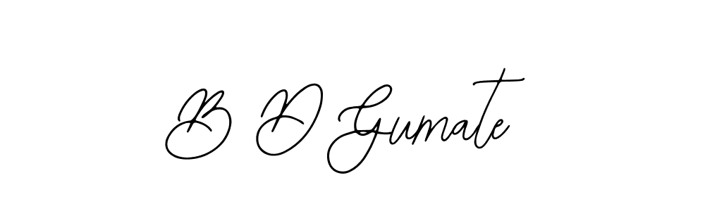 How to make B D Gumate signature? Bearetta-2O07w is a professional autograph style. Create handwritten signature for B D Gumate name. B D Gumate signature style 12 images and pictures png