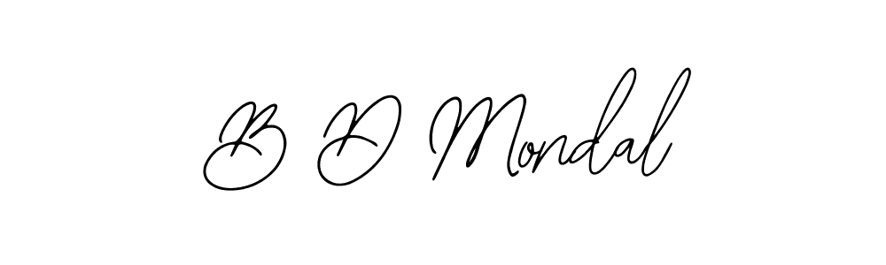 Design your own signature with our free online signature maker. With this signature software, you can create a handwritten (Bearetta-2O07w) signature for name B D Mondal. B D Mondal signature style 12 images and pictures png