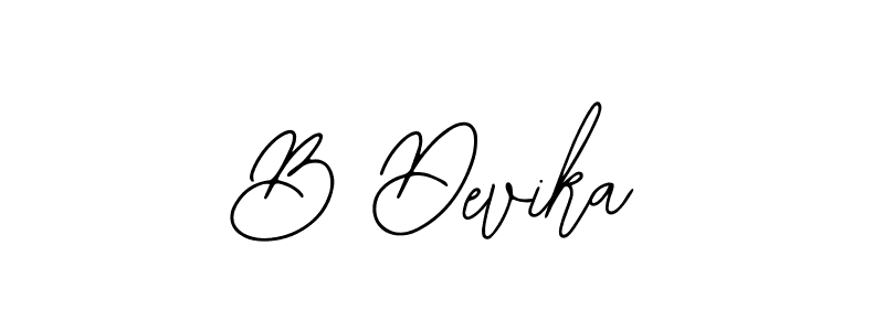 Design your own signature with our free online signature maker. With this signature software, you can create a handwritten (Bearetta-2O07w) signature for name B Devika. B Devika signature style 12 images and pictures png