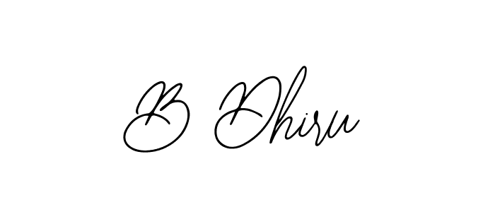 Also we have B Dhiru name is the best signature style. Create professional handwritten signature collection using Bearetta-2O07w autograph style. B Dhiru signature style 12 images and pictures png