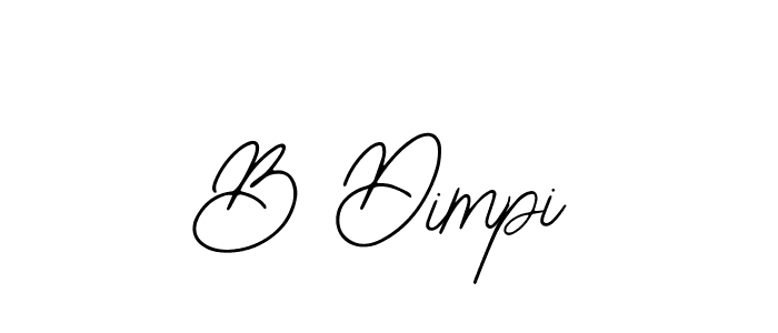 Design your own signature with our free online signature maker. With this signature software, you can create a handwritten (Bearetta-2O07w) signature for name B Dimpi. B Dimpi signature style 12 images and pictures png