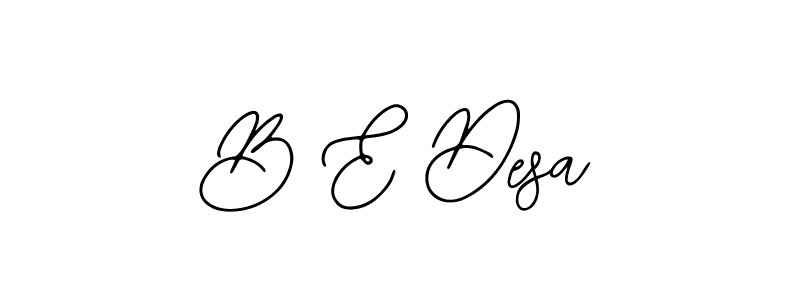 This is the best signature style for the B E Desa name. Also you like these signature font (Bearetta-2O07w). Mix name signature. B E Desa signature style 12 images and pictures png