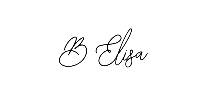 How to make B Elisa name signature. Use Bearetta-2O07w style for creating short signs online. This is the latest handwritten sign. B Elisa signature style 12 images and pictures png