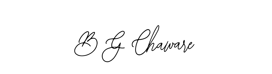You should practise on your own different ways (Bearetta-2O07w) to write your name (B G Chaware) in signature. don't let someone else do it for you. B G Chaware signature style 12 images and pictures png