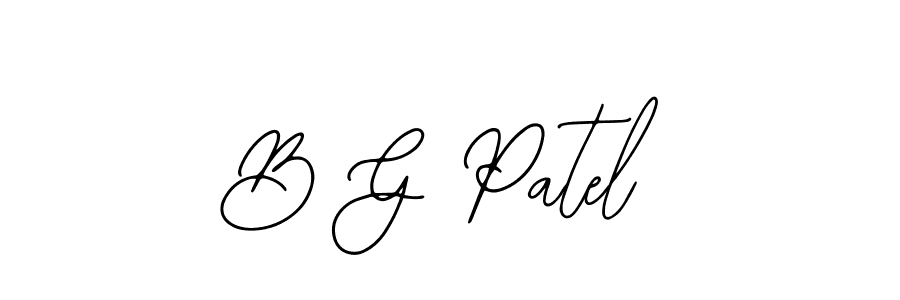Create a beautiful signature design for name B G Patel. With this signature (Bearetta-2O07w) fonts, you can make a handwritten signature for free. B G Patel signature style 12 images and pictures png