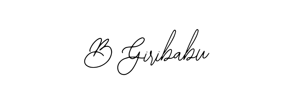 The best way (Bearetta-2O07w) to make a short signature is to pick only two or three words in your name. The name B Giribabu include a total of six letters. For converting this name. B Giribabu signature style 12 images and pictures png