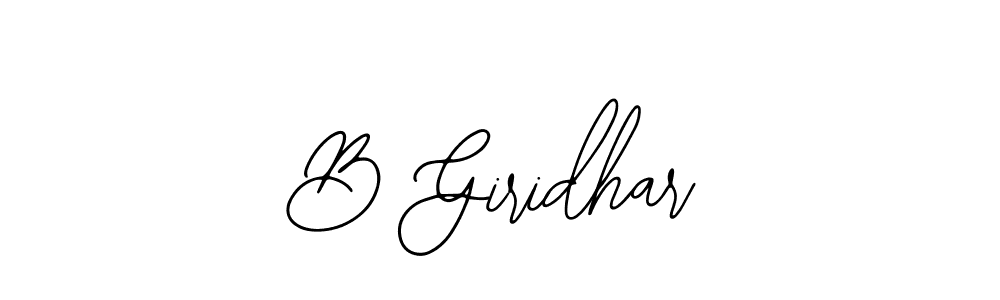 Create a beautiful signature design for name B Giridhar. With this signature (Bearetta-2O07w) fonts, you can make a handwritten signature for free. B Giridhar signature style 12 images and pictures png