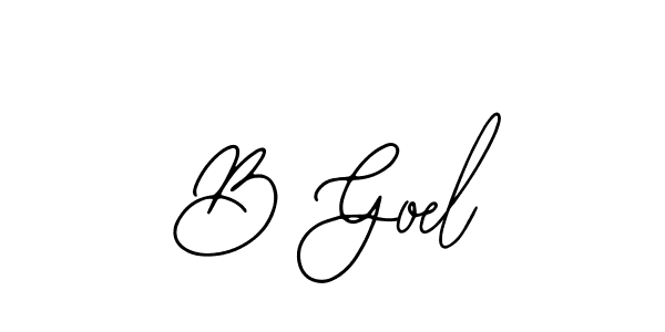 You should practise on your own different ways (Bearetta-2O07w) to write your name (B Goel) in signature. don't let someone else do it for you. B Goel signature style 12 images and pictures png