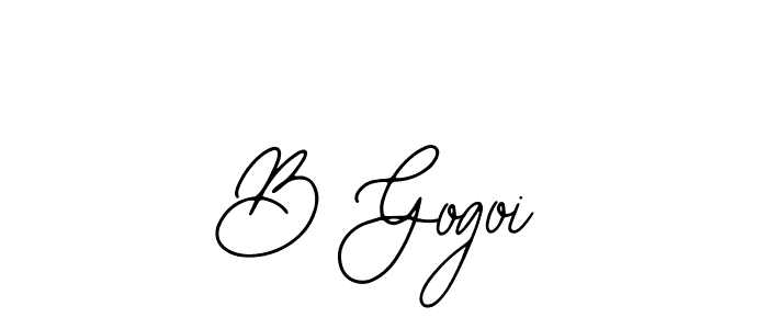 The best way (Bearetta-2O07w) to make a short signature is to pick only two or three words in your name. The name B Gogoi include a total of six letters. For converting this name. B Gogoi signature style 12 images and pictures png