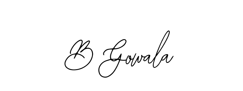 B Gowala stylish signature style. Best Handwritten Sign (Bearetta-2O07w) for my name. Handwritten Signature Collection Ideas for my name B Gowala. B Gowala signature style 12 images and pictures png