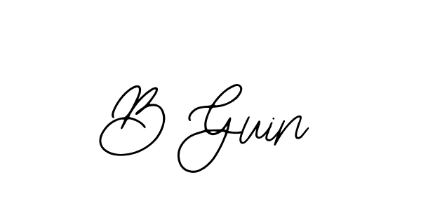 How to make B Guin name signature. Use Bearetta-2O07w style for creating short signs online. This is the latest handwritten sign. B Guin signature style 12 images and pictures png