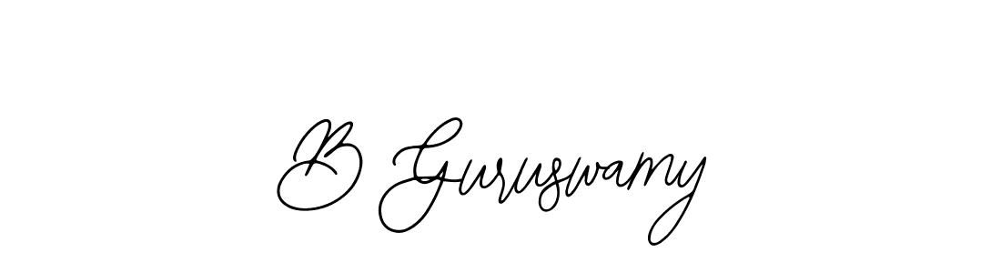 You should practise on your own different ways (Bearetta-2O07w) to write your name (B Guruswamy) in signature. don't let someone else do it for you. B Guruswamy signature style 12 images and pictures png