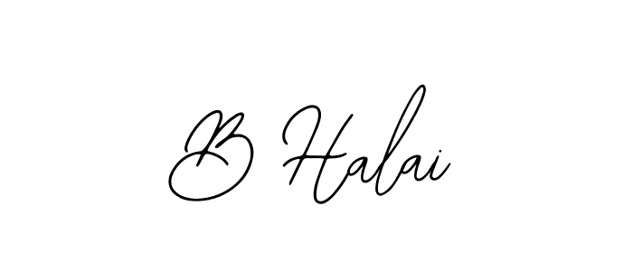 Use a signature maker to create a handwritten signature online. With this signature software, you can design (Bearetta-2O07w) your own signature for name B Halai. B Halai signature style 12 images and pictures png