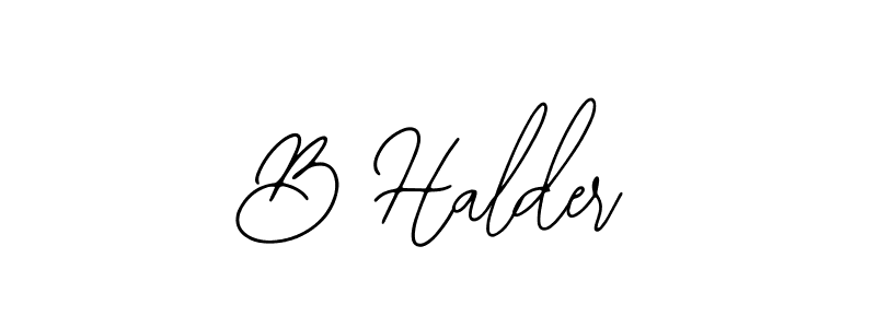 Design your own signature with our free online signature maker. With this signature software, you can create a handwritten (Bearetta-2O07w) signature for name B Halder. B Halder signature style 12 images and pictures png