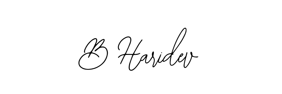 Design your own signature with our free online signature maker. With this signature software, you can create a handwritten (Bearetta-2O07w) signature for name B Haridev. B Haridev signature style 12 images and pictures png