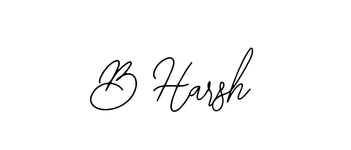 Design your own signature with our free online signature maker. With this signature software, you can create a handwritten (Bearetta-2O07w) signature for name B Harsh. B Harsh signature style 12 images and pictures png