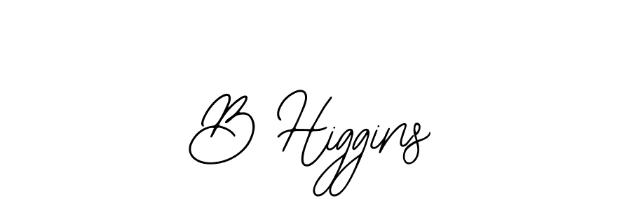 if you are searching for the best signature style for your name B Higgins. so please give up your signature search. here we have designed multiple signature styles  using Bearetta-2O07w. B Higgins signature style 12 images and pictures png