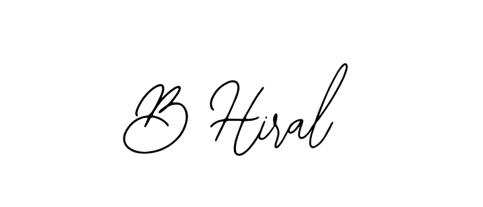 Also we have B Hiral name is the best signature style. Create professional handwritten signature collection using Bearetta-2O07w autograph style. B Hiral signature style 12 images and pictures png