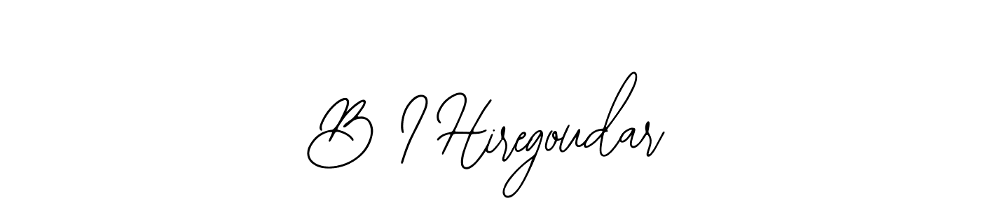 Also we have B I Hiregoudar name is the best signature style. Create professional handwritten signature collection using Bearetta-2O07w autograph style. B I Hiregoudar signature style 12 images and pictures png
