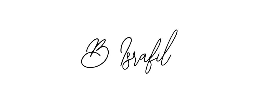 if you are searching for the best signature style for your name B Israfil. so please give up your signature search. here we have designed multiple signature styles  using Bearetta-2O07w. B Israfil signature style 12 images and pictures png