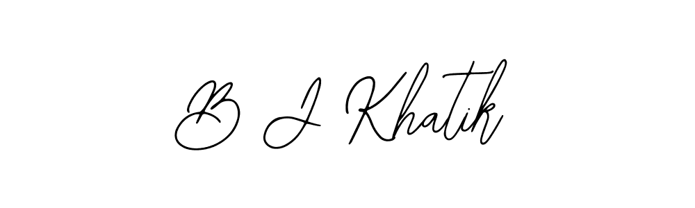 How to make B J Khatik signature? Bearetta-2O07w is a professional autograph style. Create handwritten signature for B J Khatik name. B J Khatik signature style 12 images and pictures png