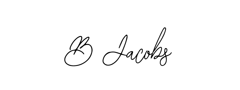 You should practise on your own different ways (Bearetta-2O07w) to write your name (B Jacobs) in signature. don't let someone else do it for you. B Jacobs signature style 12 images and pictures png