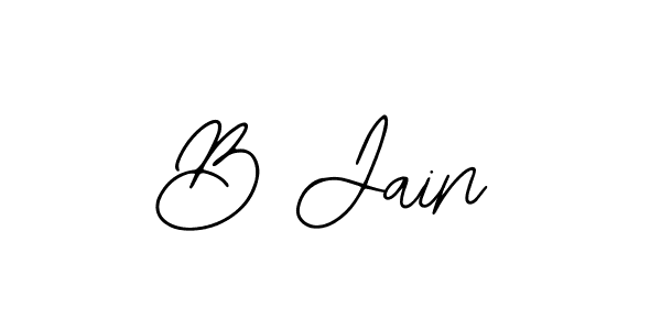 You should practise on your own different ways (Bearetta-2O07w) to write your name (B Jain) in signature. don't let someone else do it for you. B Jain signature style 12 images and pictures png