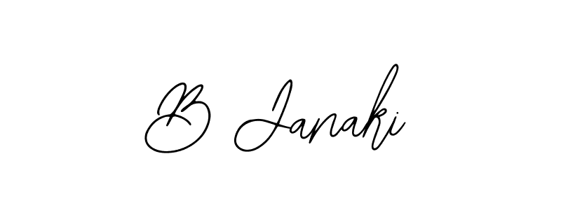 The best way (Bearetta-2O07w) to make a short signature is to pick only two or three words in your name. The name B Janaki include a total of six letters. For converting this name. B Janaki signature style 12 images and pictures png