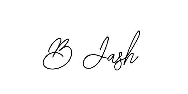 How to make B Jash name signature. Use Bearetta-2O07w style for creating short signs online. This is the latest handwritten sign. B Jash signature style 12 images and pictures png