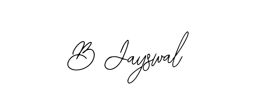 You should practise on your own different ways (Bearetta-2O07w) to write your name (B Jayswal) in signature. don't let someone else do it for you. B Jayswal signature style 12 images and pictures png