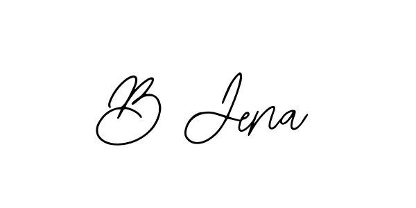 You should practise on your own different ways (Bearetta-2O07w) to write your name (B Jena) in signature. don't let someone else do it for you. B Jena signature style 12 images and pictures png