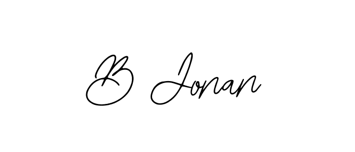 Design your own signature with our free online signature maker. With this signature software, you can create a handwritten (Bearetta-2O07w) signature for name B Jonan. B Jonan signature style 12 images and pictures png