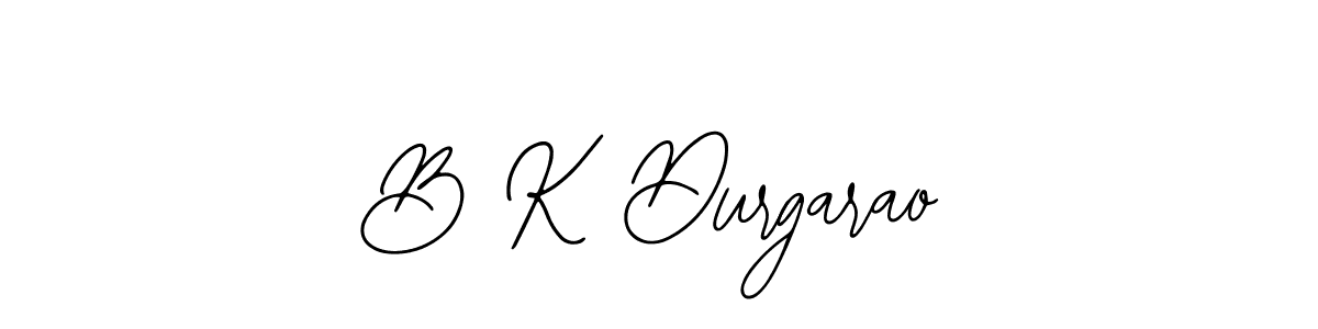 You should practise on your own different ways (Bearetta-2O07w) to write your name (B K Durgarao) in signature. don't let someone else do it for you. B K Durgarao signature style 12 images and pictures png