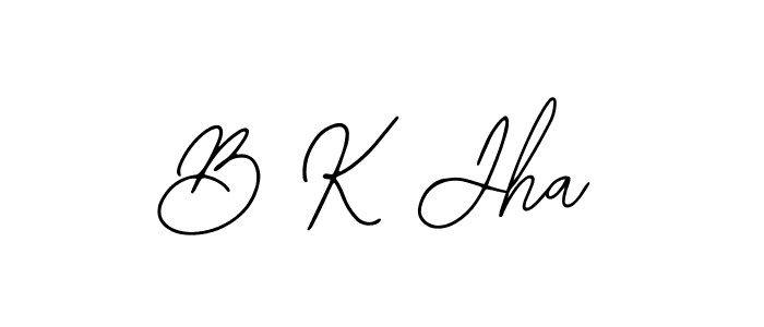 if you are searching for the best signature style for your name B K Jha. so please give up your signature search. here we have designed multiple signature styles  using Bearetta-2O07w. B K Jha signature style 12 images and pictures png