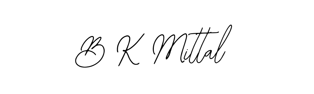 The best way (Bearetta-2O07w) to make a short signature is to pick only two or three words in your name. The name B K Mittal include a total of six letters. For converting this name. B K Mittal signature style 12 images and pictures png