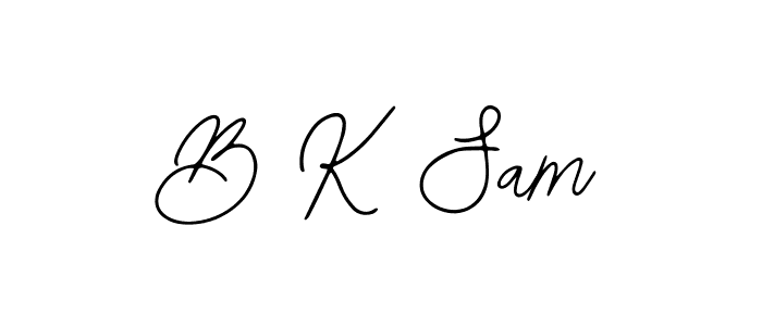 You can use this online signature creator to create a handwritten signature for the name B K Sam. This is the best online autograph maker. B K Sam signature style 12 images and pictures png