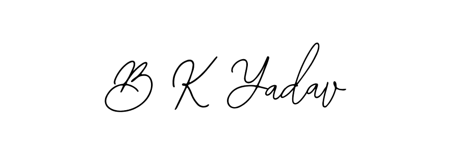 Use a signature maker to create a handwritten signature online. With this signature software, you can design (Bearetta-2O07w) your own signature for name B K Yadav. B K Yadav signature style 12 images and pictures png