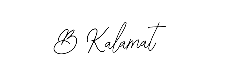 Make a beautiful signature design for name B Kalamat. With this signature (Bearetta-2O07w) style, you can create a handwritten signature for free. B Kalamat signature style 12 images and pictures png