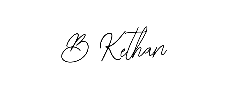 The best way (Bearetta-2O07w) to make a short signature is to pick only two or three words in your name. The name B Kethan include a total of six letters. For converting this name. B Kethan signature style 12 images and pictures png